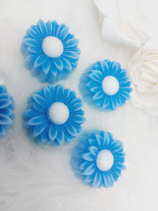 Blue Cotton Candy. Sunflower Shapes