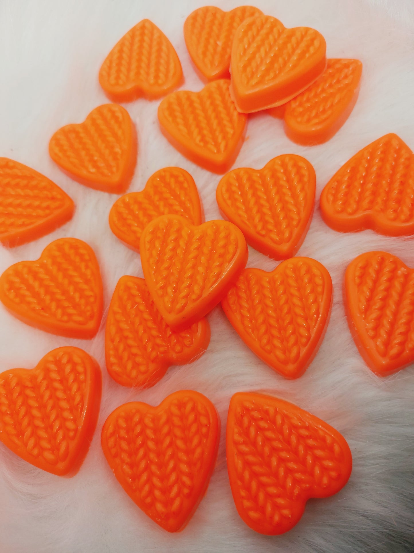 Tangy Orange Sherbet Heart Shapes