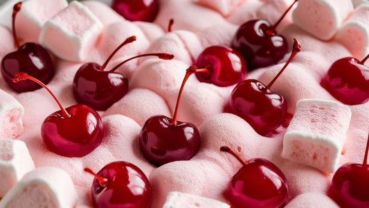 Maraschino Cherry & Marshmallow Fluff. Ice Cream Shapes