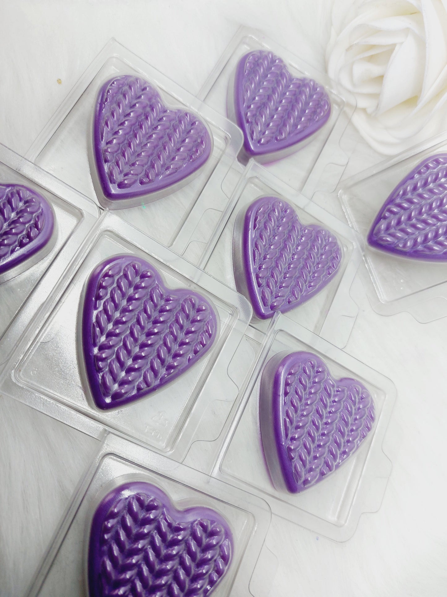 Lavender Rocks Heart Clams