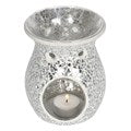 Large Silver Crackle Effect Burner