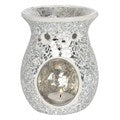 Large Silver Crackle Effect Burner