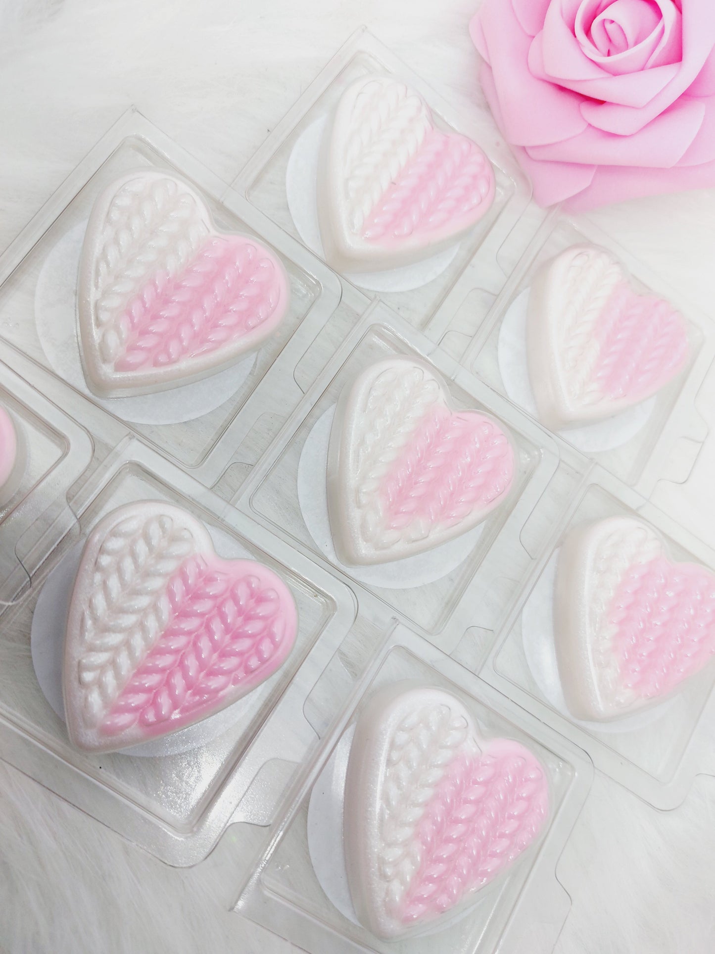 Pink Linen Heart Clams