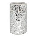 Silver Pillar Crackle Glass Burner