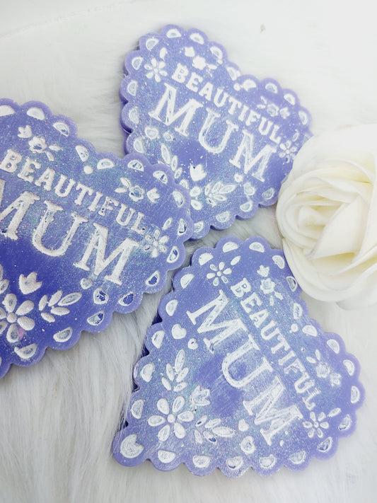 Coconut Milk & Lavender Large Mothers Day Heart Shape. Approx 40gms