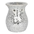 Large Silver Crackle Effect Burner
