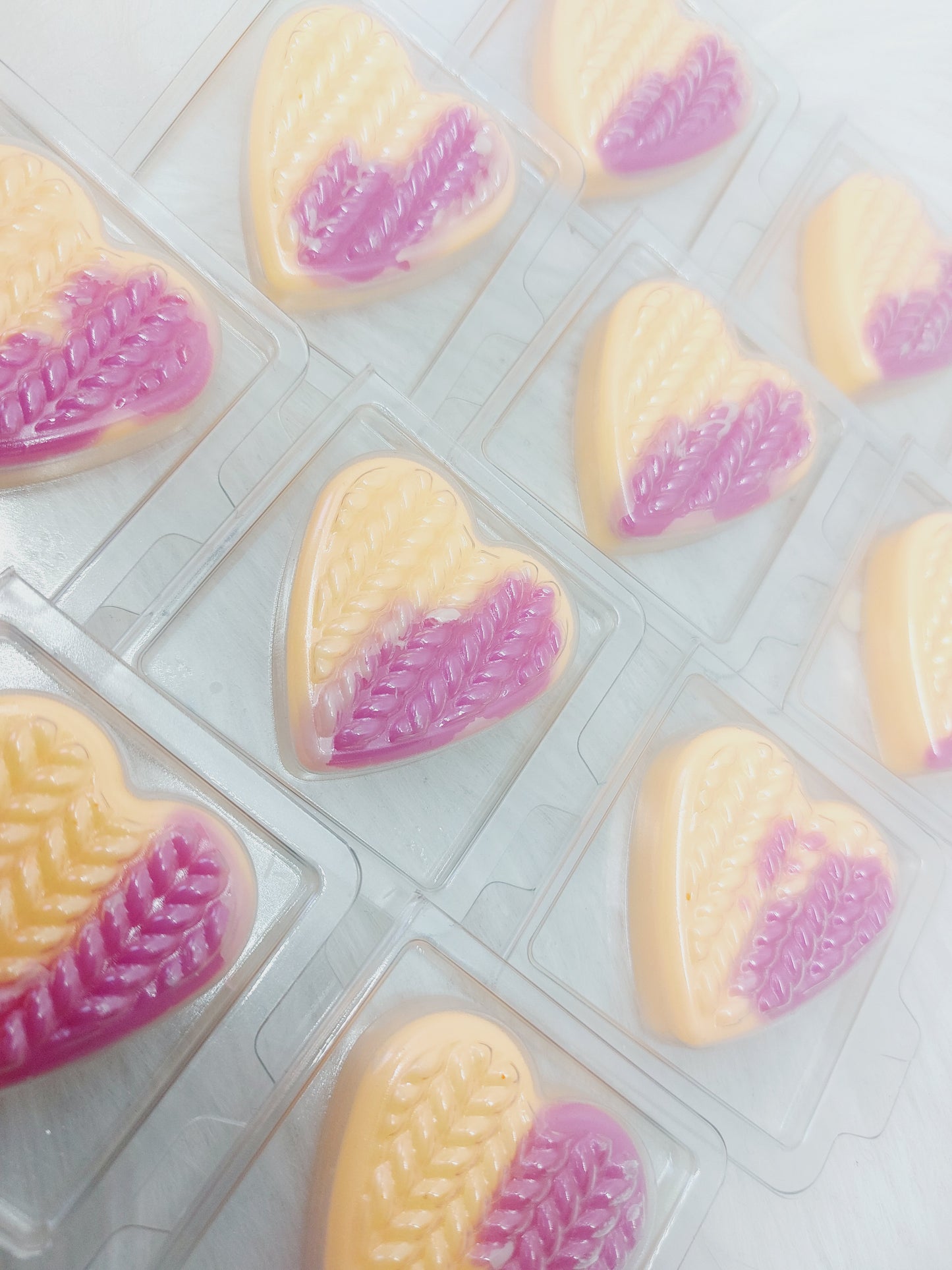 Sunshine Mandarin, Peach & Raspberry Heart Clams