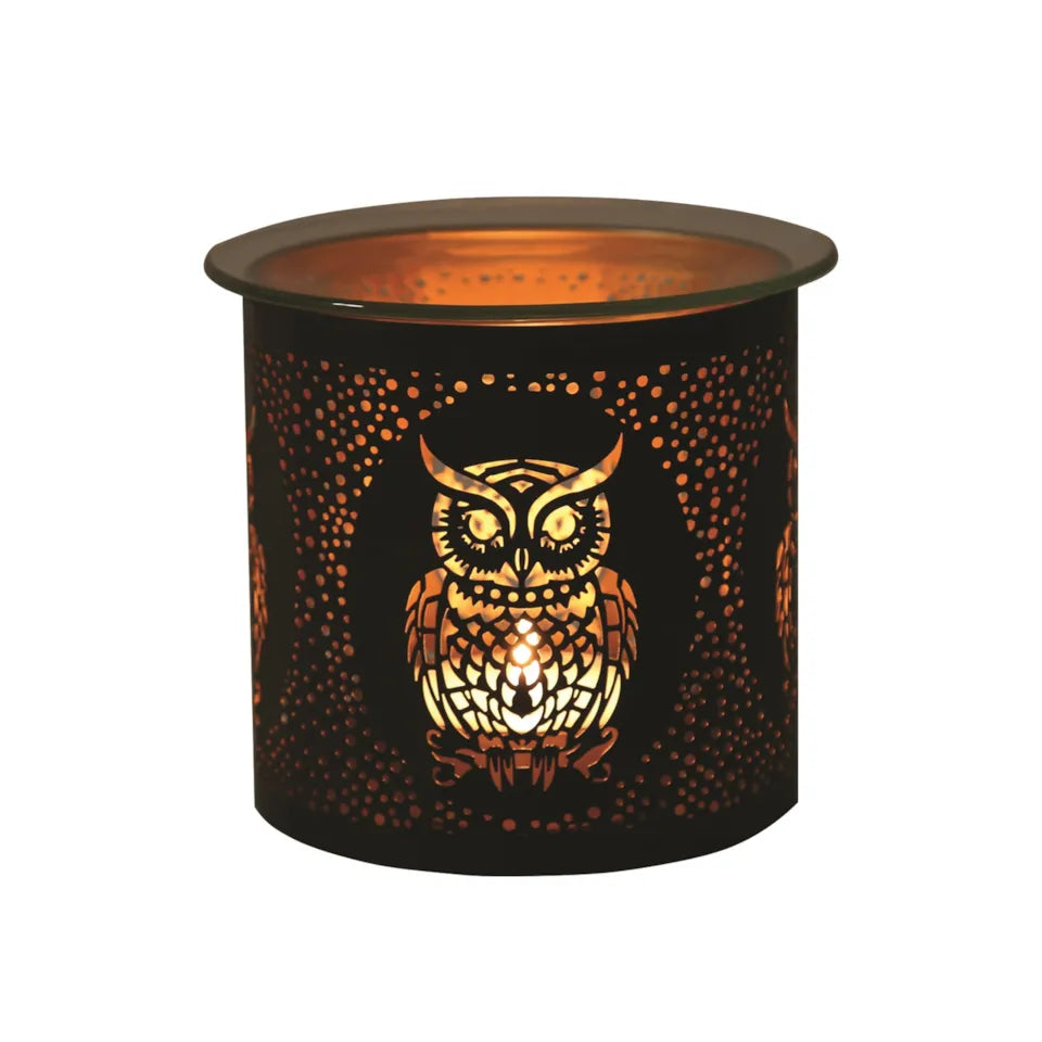Black Owl Tealight Burner