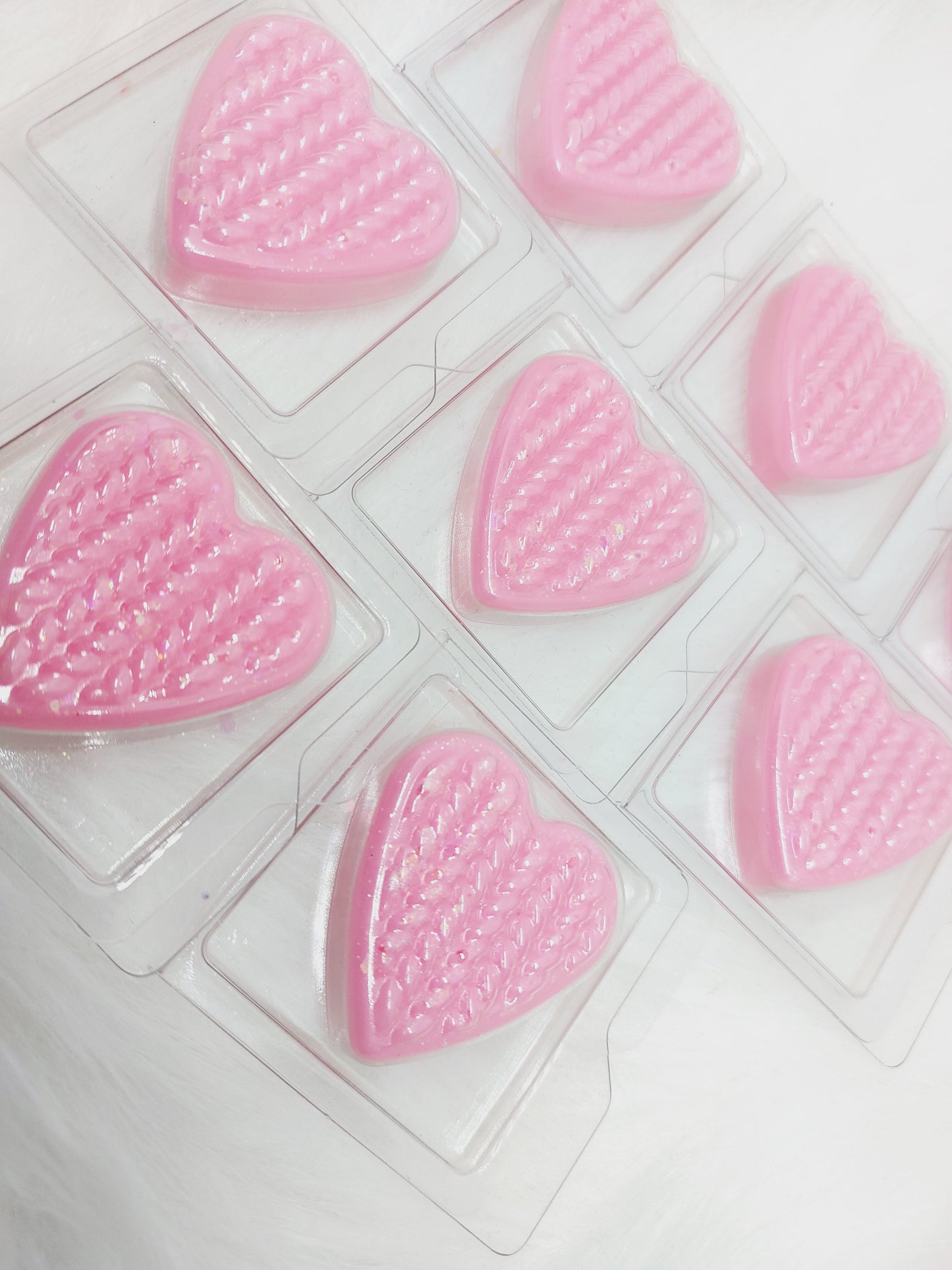 Pink Vanilla & Coco Blossom Heart Clams