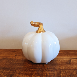 Ceramic Pumpkin Ornament 12cm