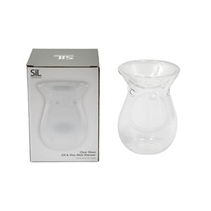 Elegant Clear Glass Burner 16cm