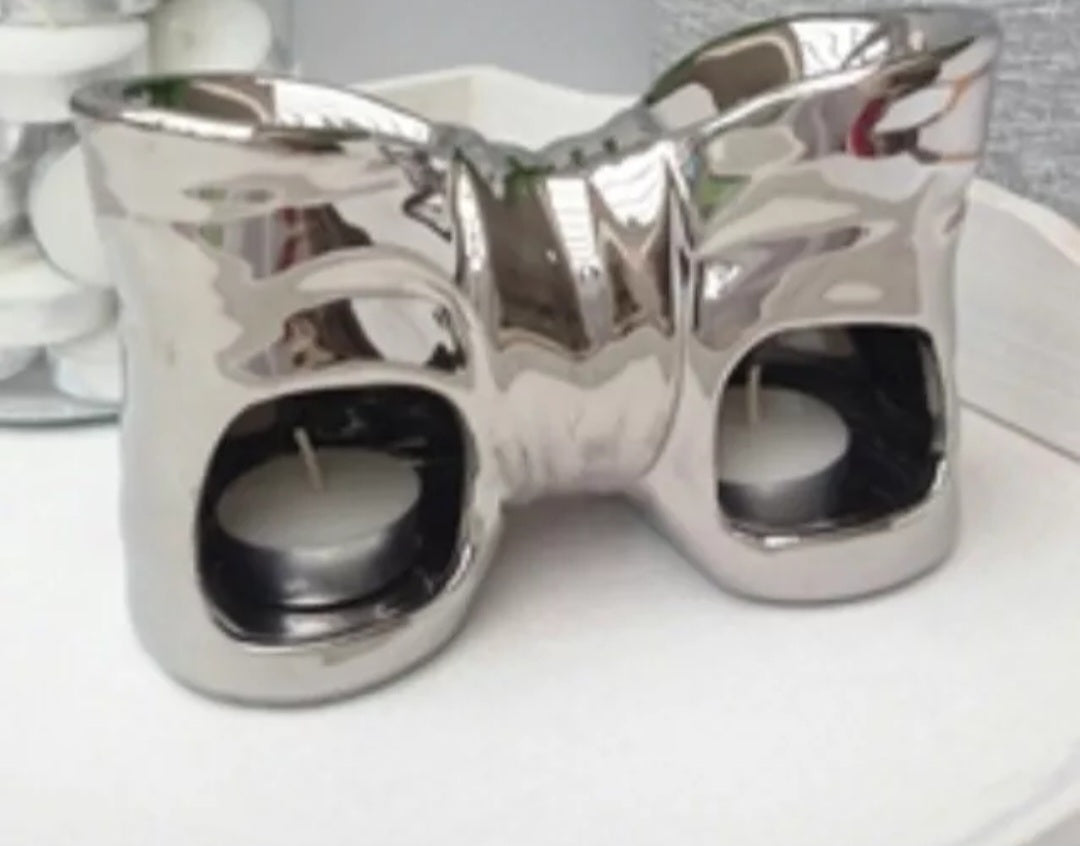 Chrome double bow burner