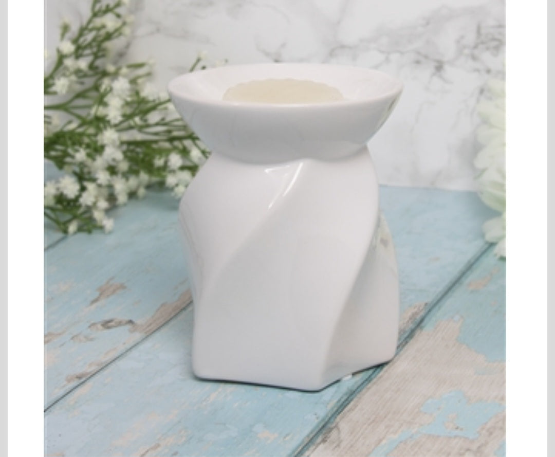 White twist design burner Large