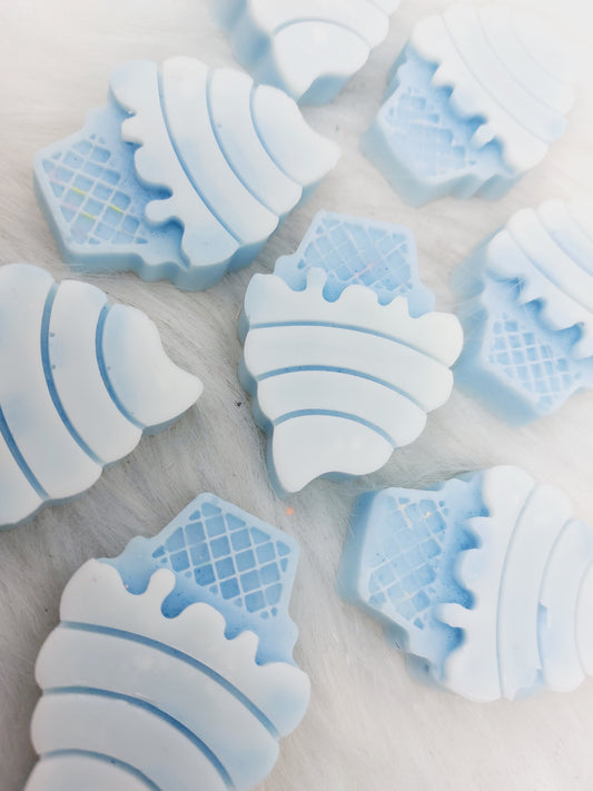 Blue Candy Slushie. Ice Cream Shapes