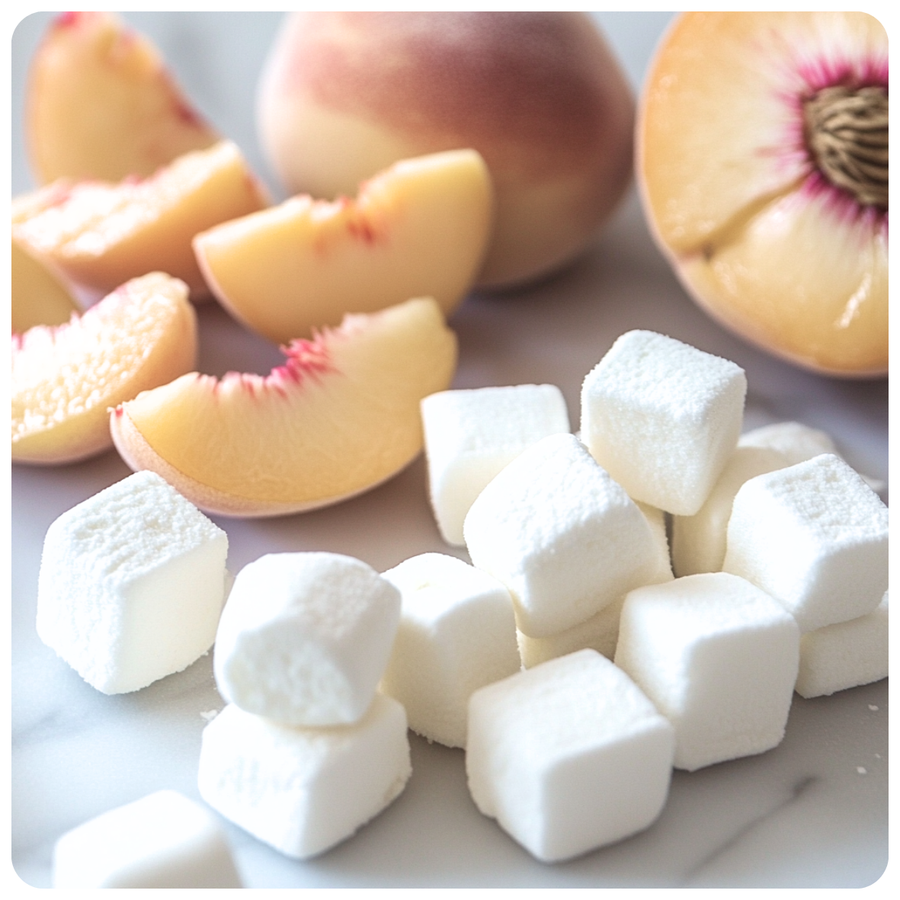 Marshmallow & White Peach. 12gm Shots