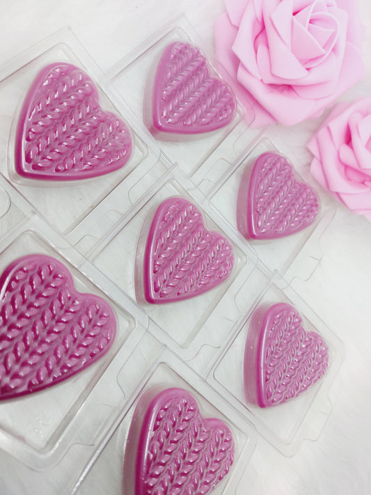 Raspberry Snuggles heart clams ( House Blend)